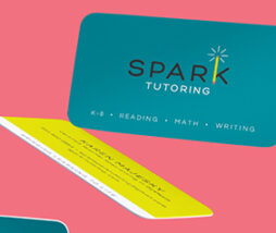 stationery design for spark tutoring