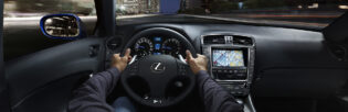 hands on the wheel of a lexus