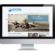 desktop website design for nextera