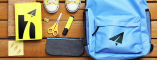 school supplies and backpack