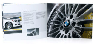 interior of brochure for bmw