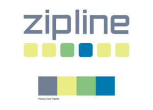 zipline logo design with primary color palette