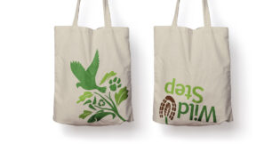 shopping bags with wild step logo
