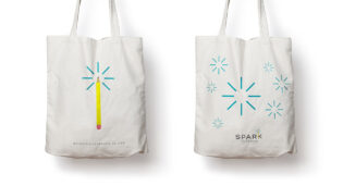 logo design on bags for spark tutoring