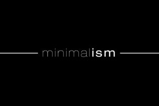 minimalism text white on black