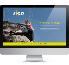 desktop website design for rise