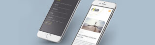 mobile website design on mobile phone