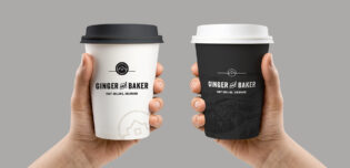 coffee cup design project for ginger and baker