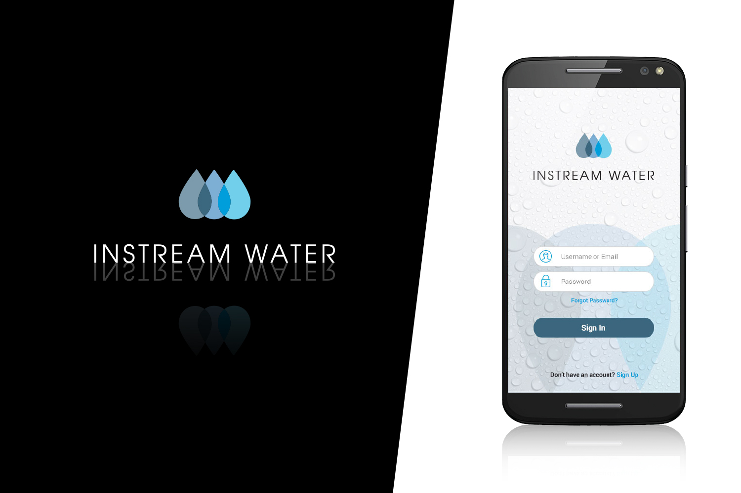 instream water mobile app design