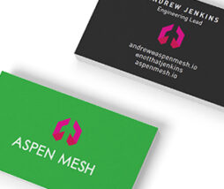 business card design for aspen mesh
