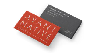 business card design for avant native